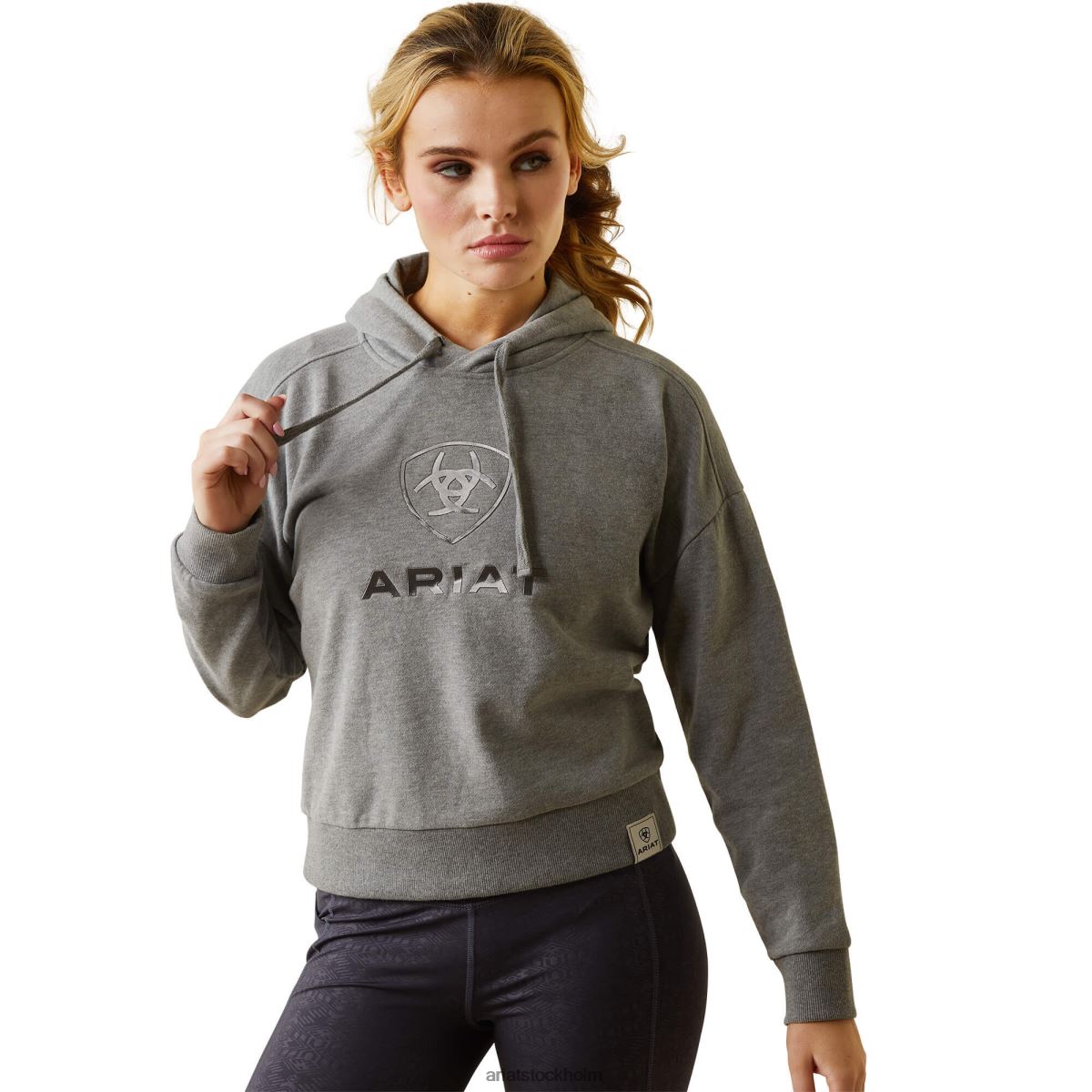blast Ariat bara hoodie gråmelerad kvinnor F04843369