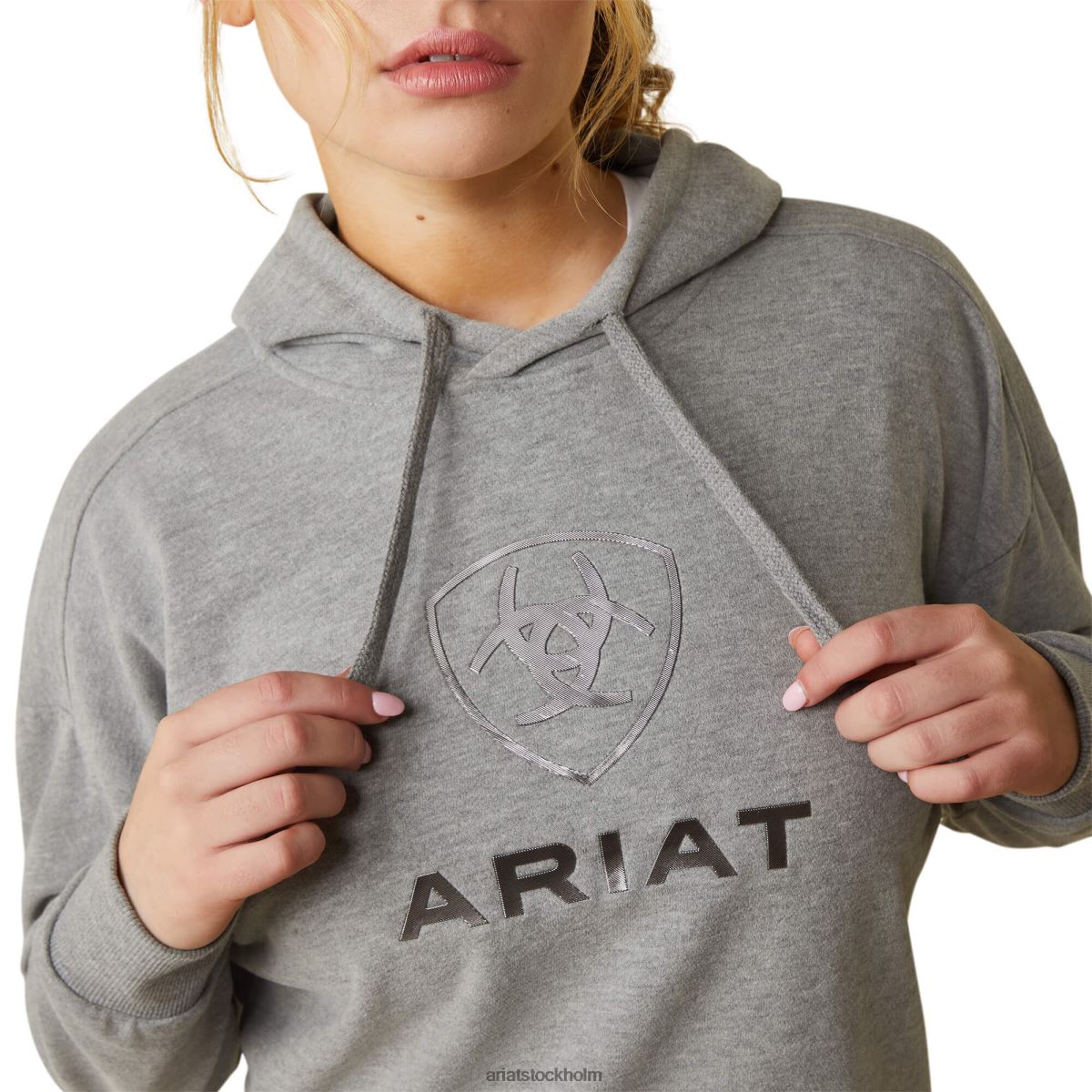 blast Ariat bara hoodie gråmelerad kvinnor F04843369