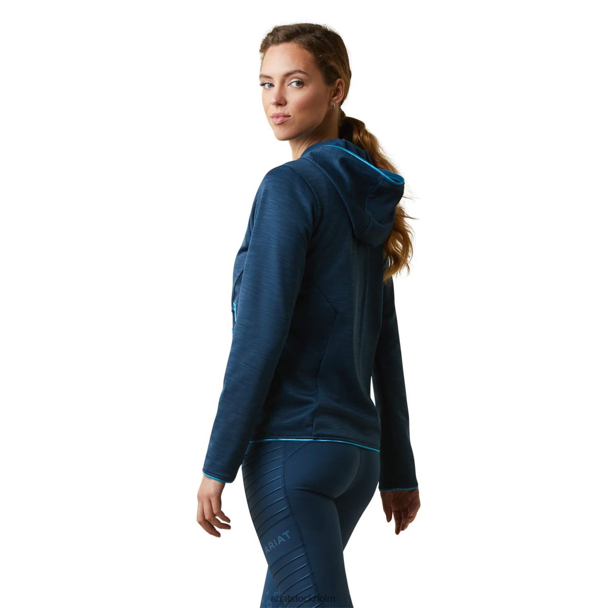 blast Ariat byron huvtröja med hel dragkedja djup petroleum kvinnor F04843373