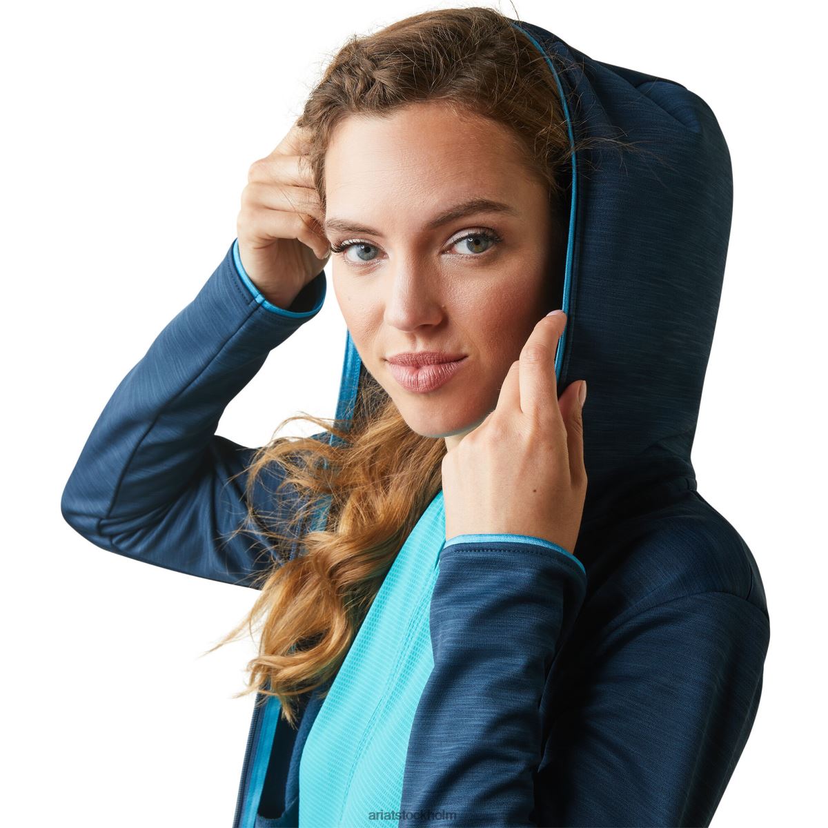 blast Ariat byron huvtröja med hel dragkedja djup petroleum kvinnor F04843373