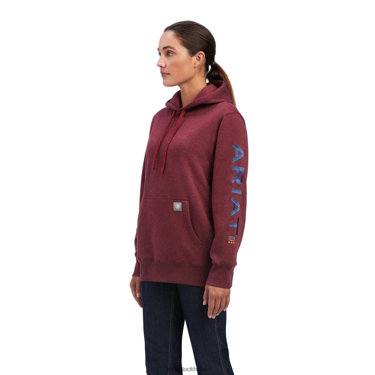 blast Ariat grafisk hoodie i armeringsjärn hamnljung/true marin kvinnor F04843414