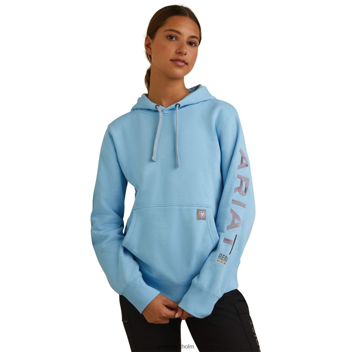 blast Ariat grafisk hoodie i armeringsjärn holländsk kanal ljung/skymning kvinnor F04843379