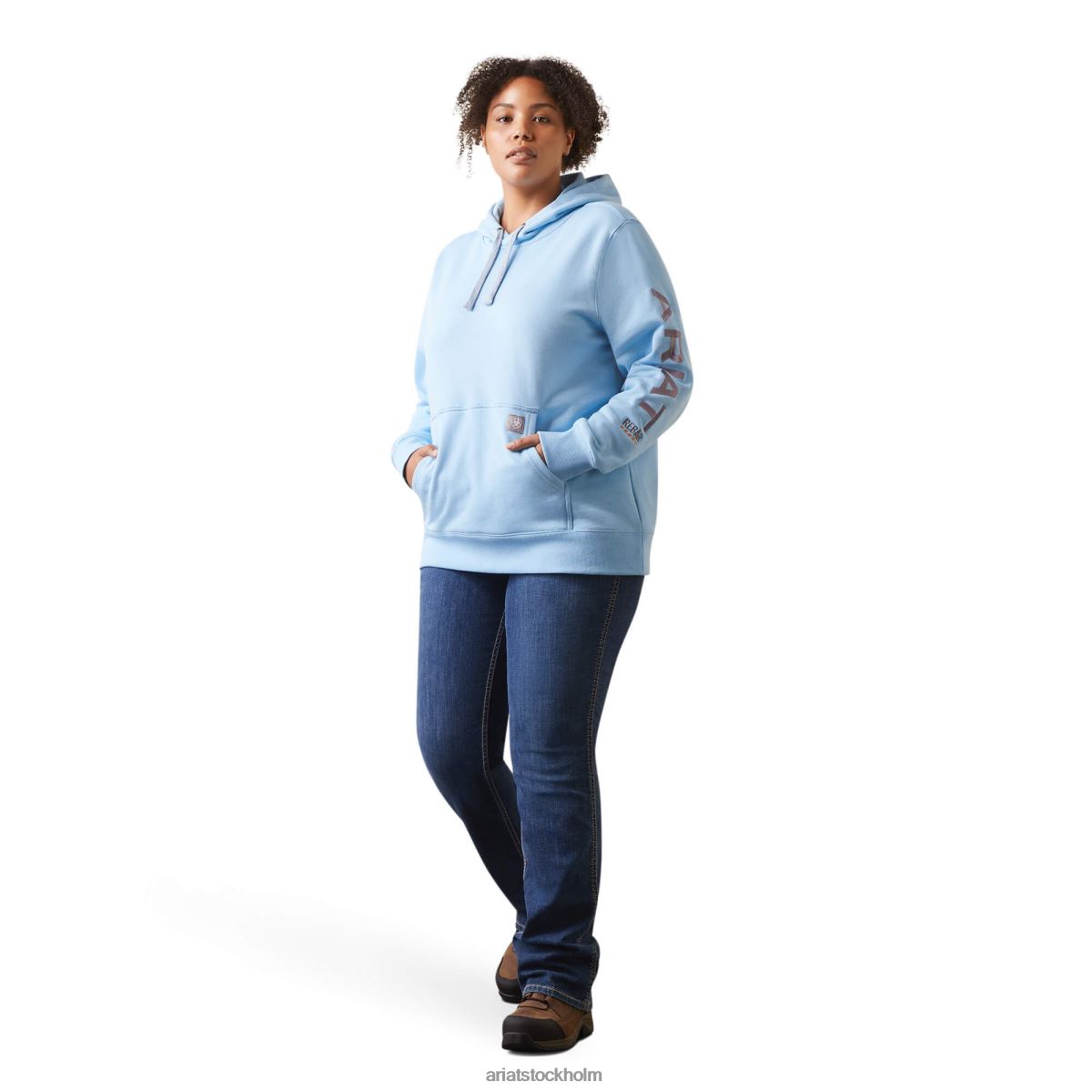 blast Ariat grafisk hoodie i armeringsjärn holländsk kanal ljung/skymning kvinnor F04843379