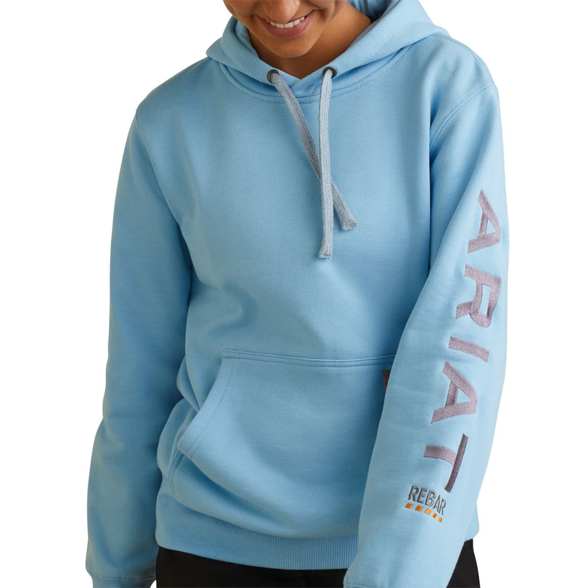 blast Ariat grafisk hoodie i armeringsjärn holländsk kanal ljung/skymning kvinnor F04843379