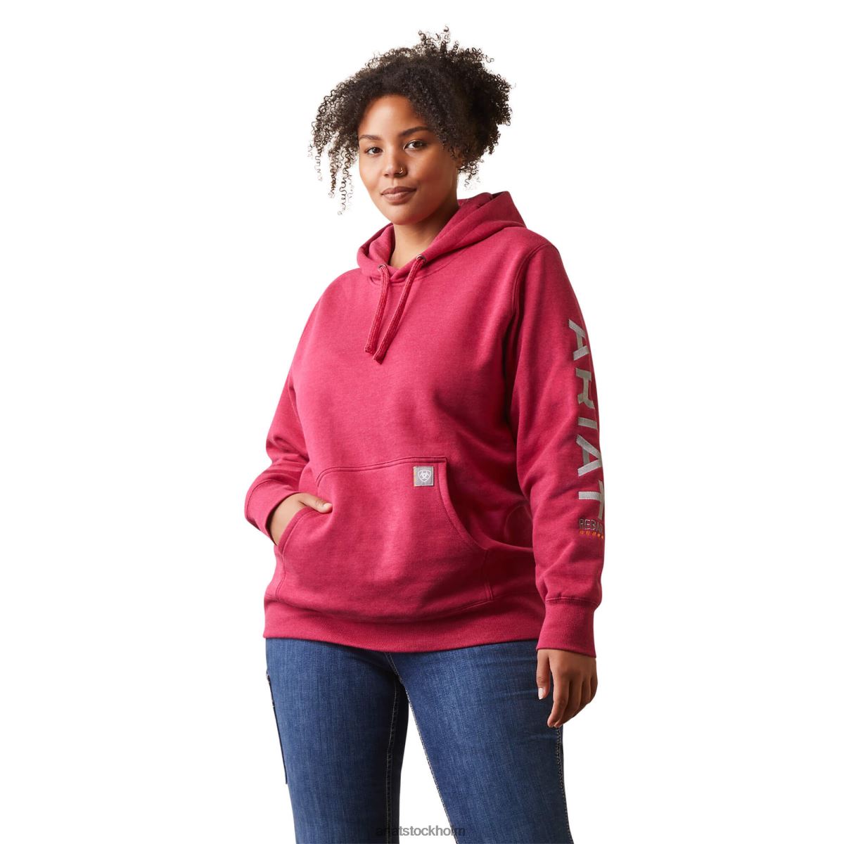 blast Ariat grafisk hoodie i armeringsjärn körsbär julibee ljung/nyckel kvinnor F04843381