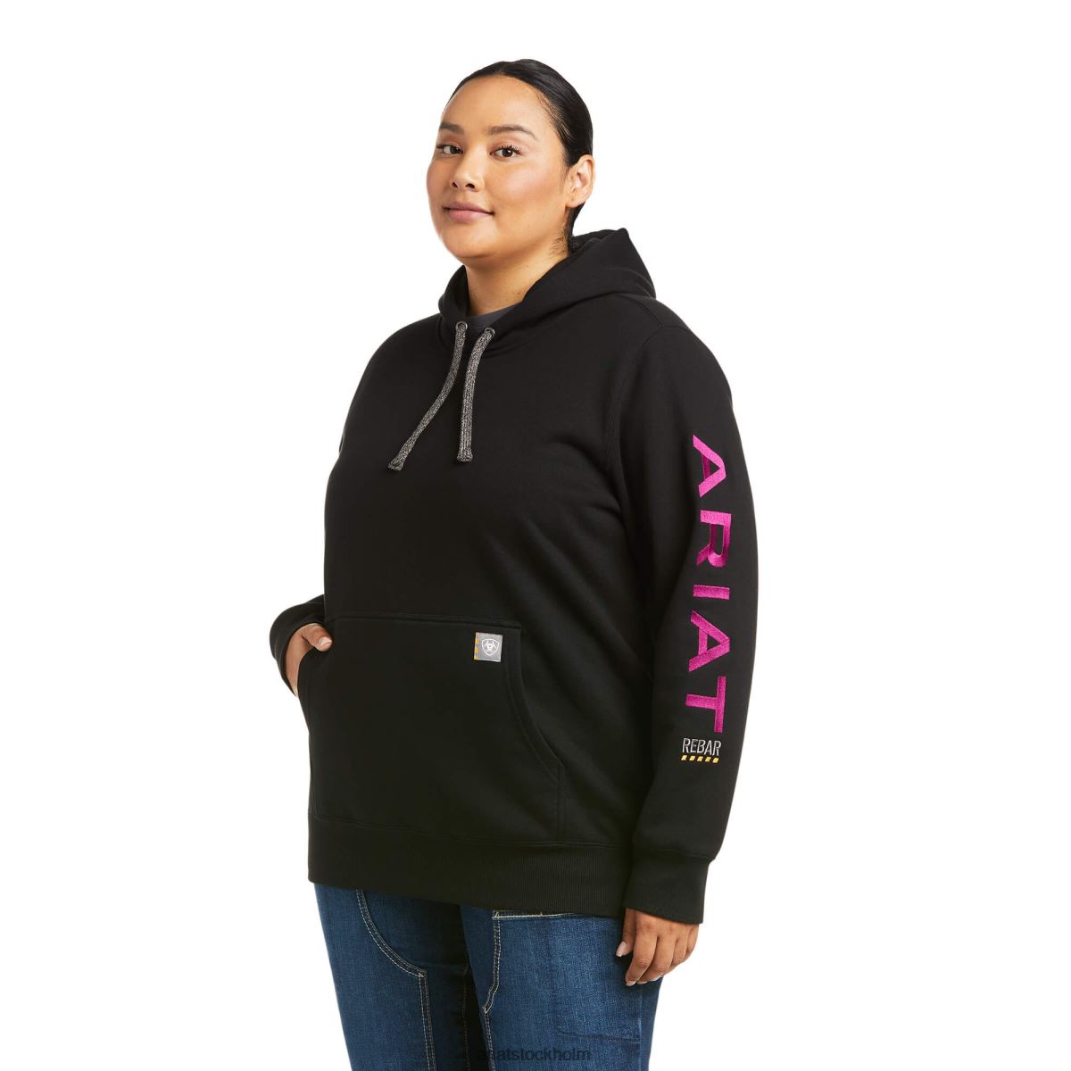 blast Ariat grafisk hoodie i armeringsjärn svart/lila kvinnor F04843458