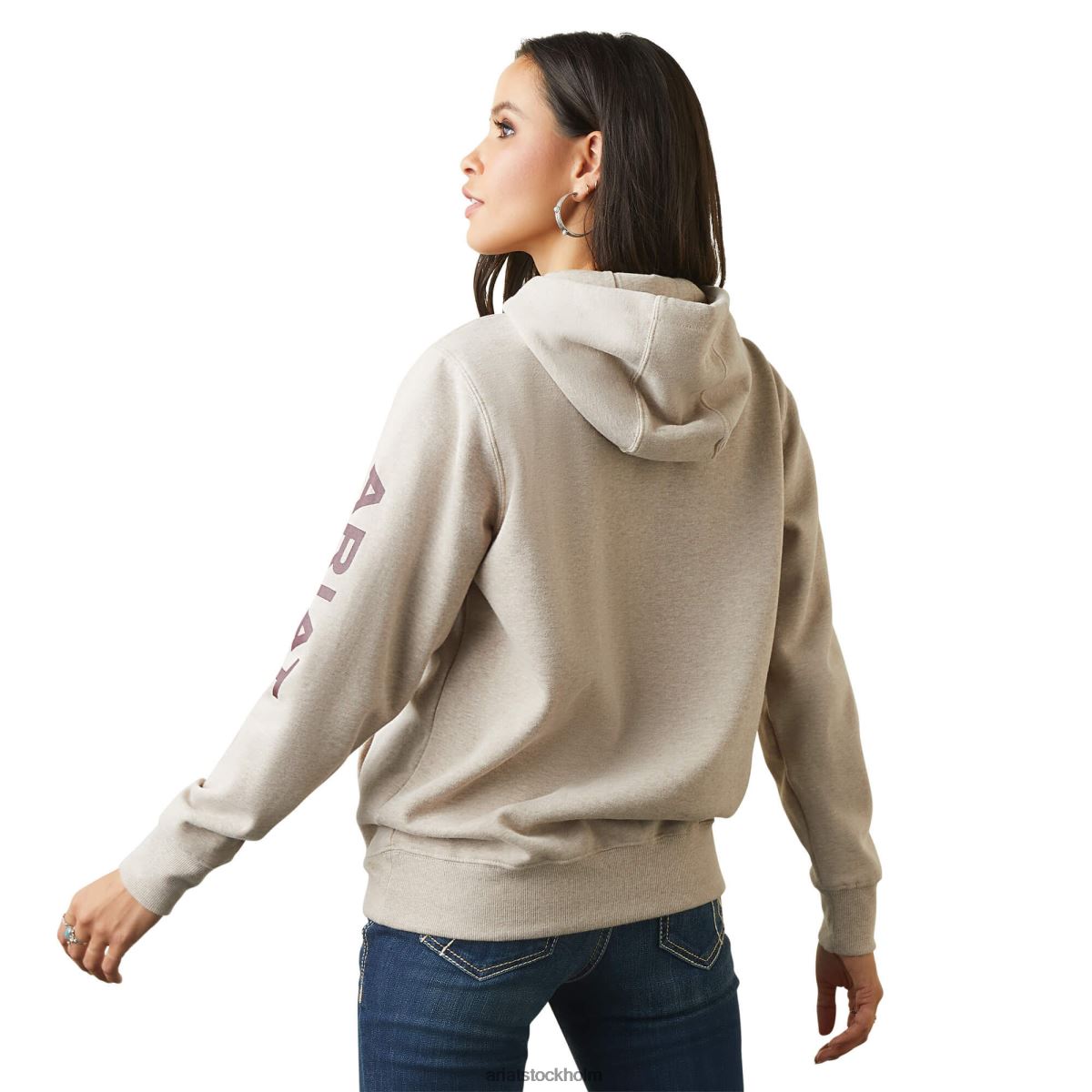 blast Ariat hoodie med logotyp havregrynsljung kvinnor F04843457
