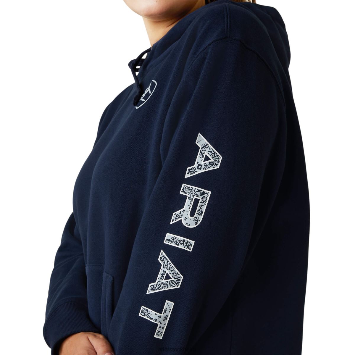 blast Ariat hoodie med logotyp marinförmörkelse kvinnor F04843377