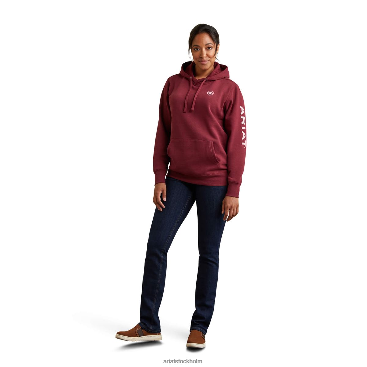 blast Ariat hoodie med logotyp zinfandel kvinnor F04843461