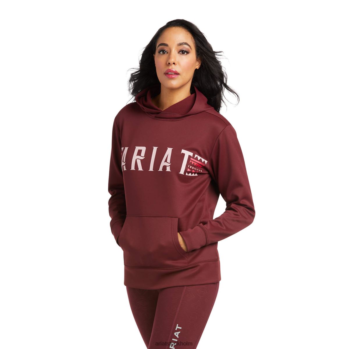 blast Ariat logotyp tek hoodie windsor vin kvinnor F04843446
