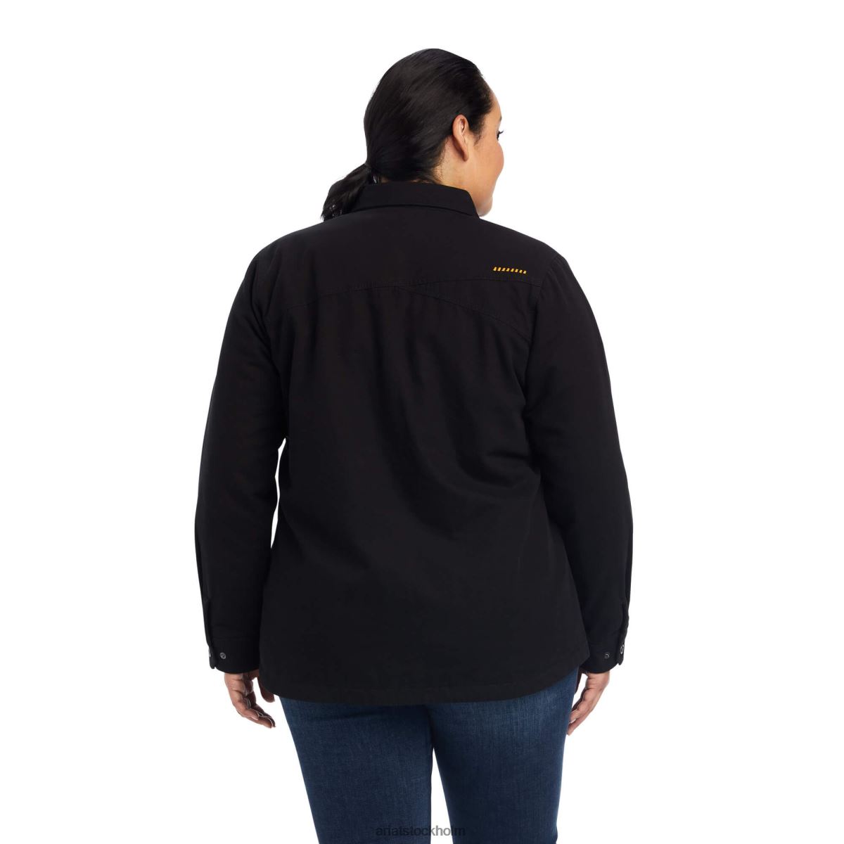blast Ariat armeringsjärn klassisk canvas skjortjacka svart kvinnor F04843640