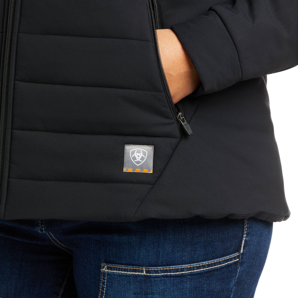 blast Ariat armeringsjärn valkyrie stretch canvas isolerad jacka svart kvinnor F04843481