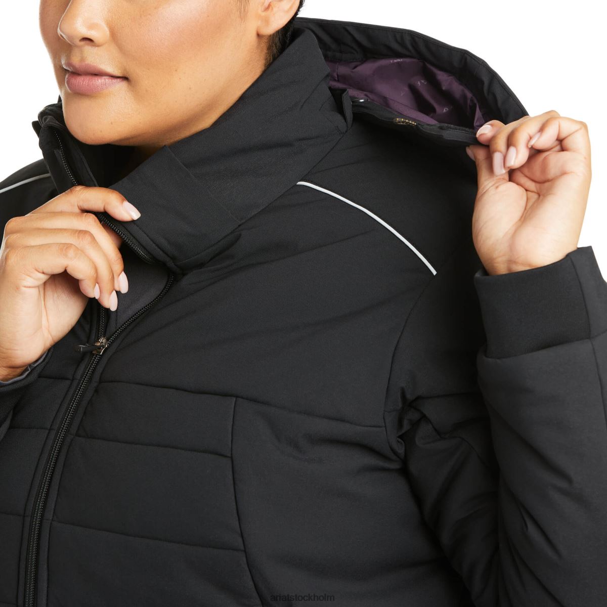 blast Ariat armeringsjärn valkyrie stretch canvas isolerad jacka svart kvinnor F04843481