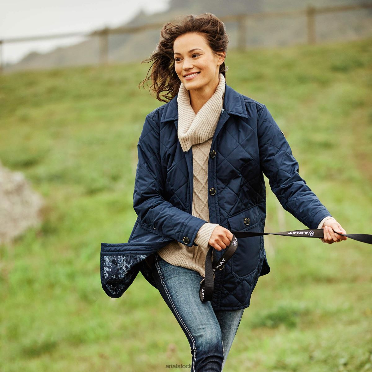 blast Ariat belmont skjorta jacka Marin kvinnor F04843574