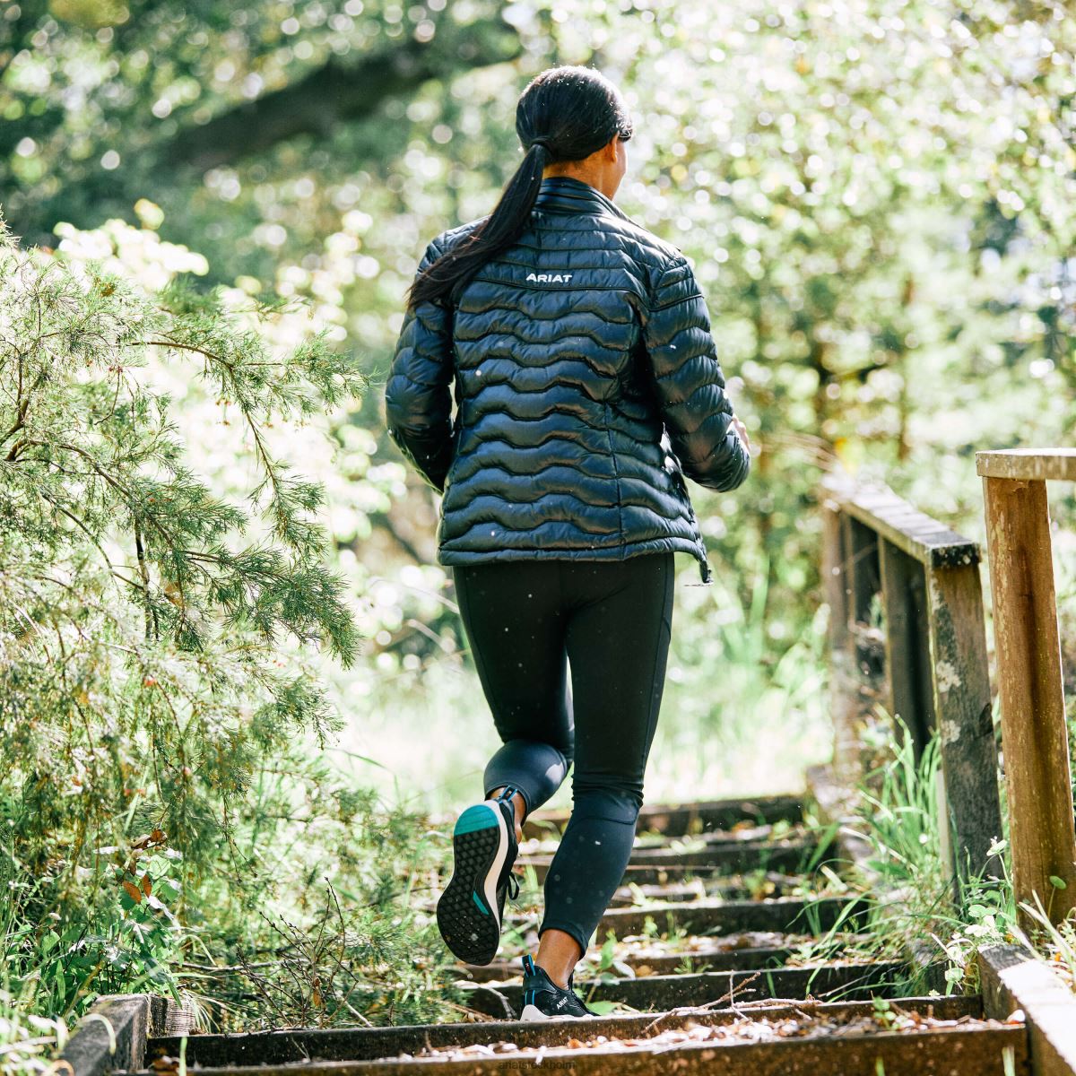 blast Ariat idealisk dunjacka ir svart kvinnor F04843544