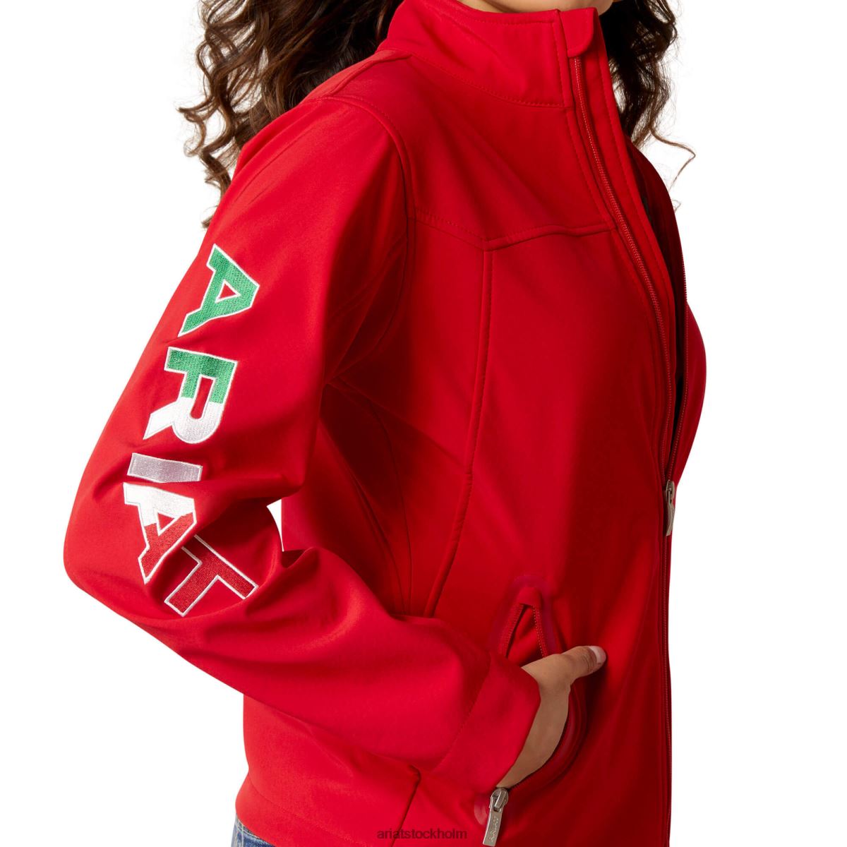 blast Ariat klassisk team softshell mexico jacka röd kvinnor F04843489