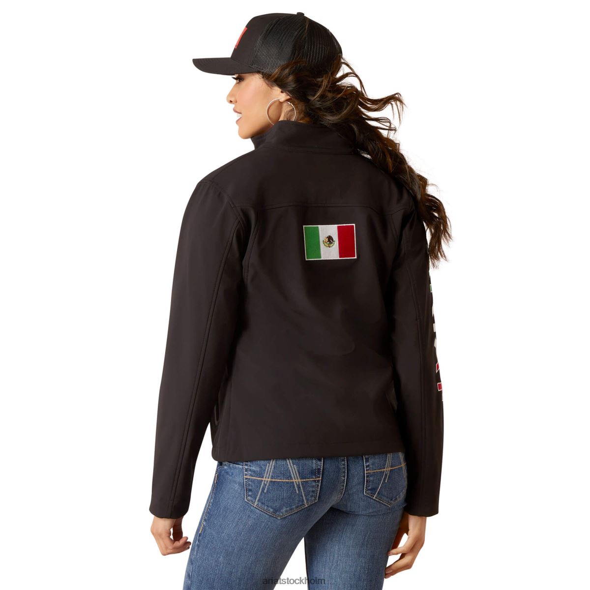 blast Ariat klassisk team softshell mexico jacka svart kvinnor F04843471
