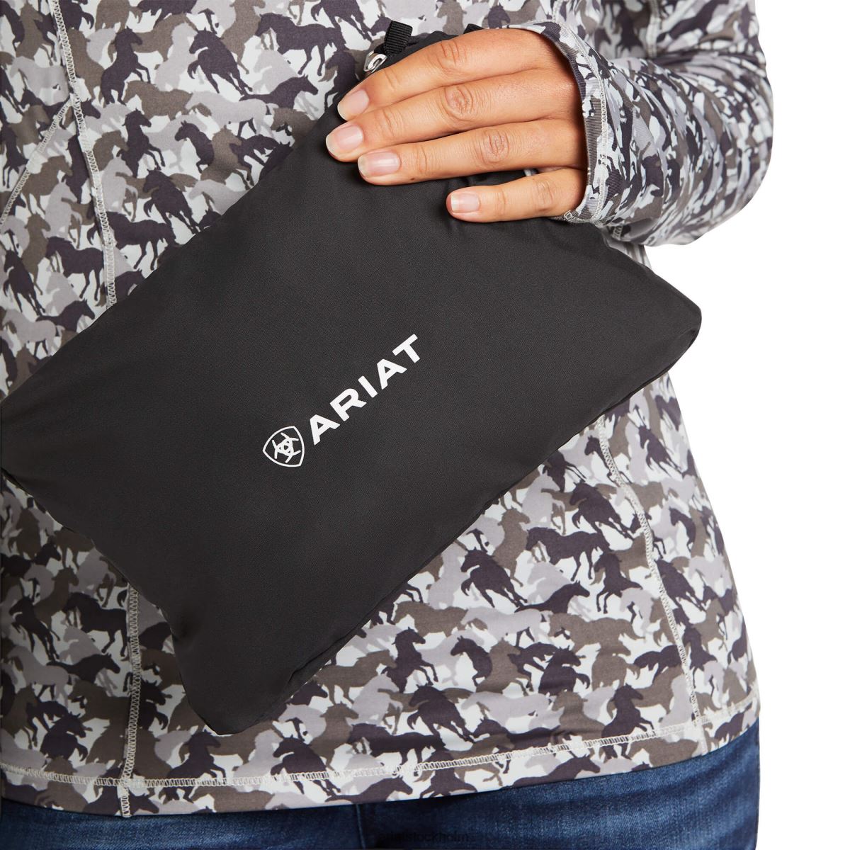 blast Ariat packbar vattentät jacka svart kvinnor F04843619