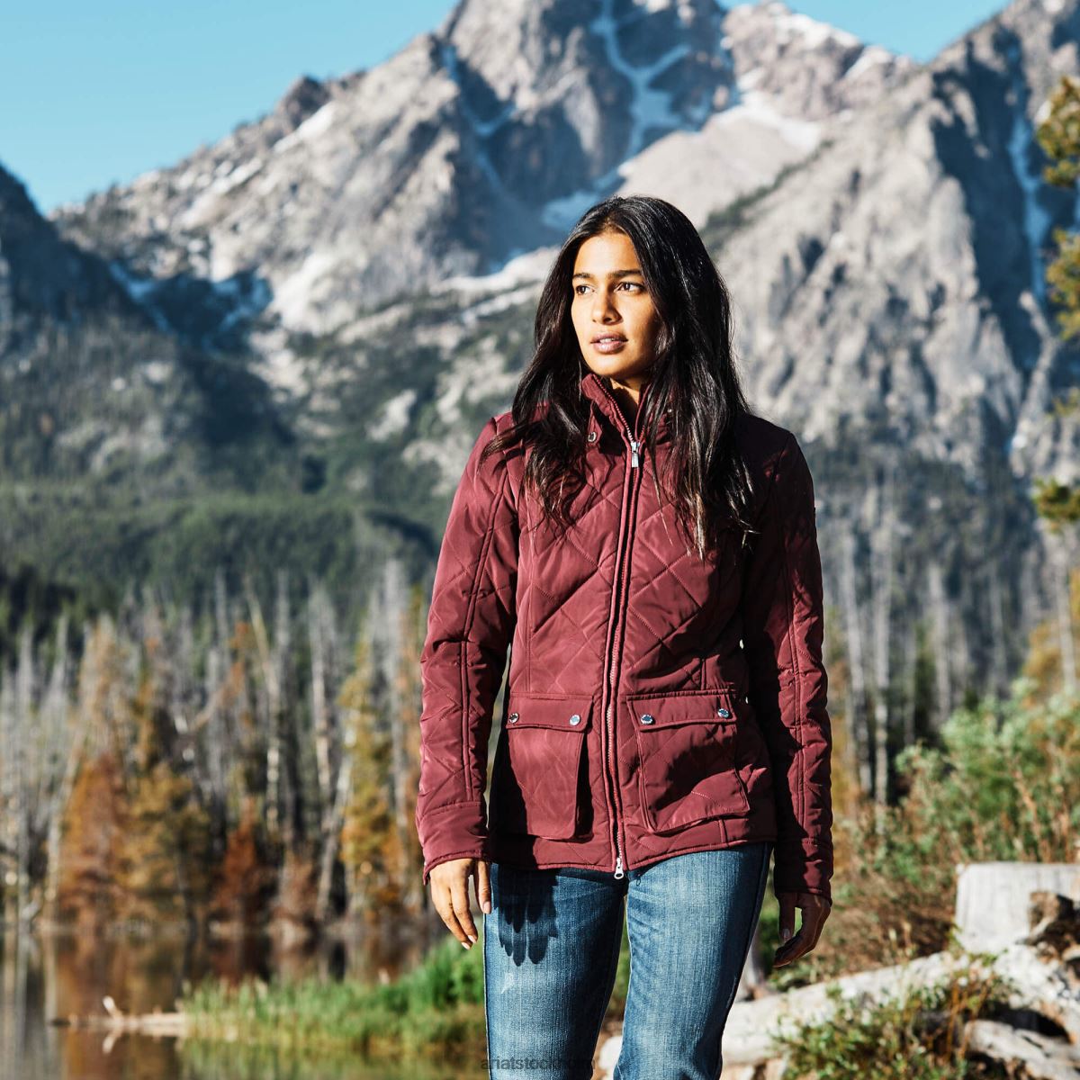 blast Ariat provinsens jacka windsor vin kvinnor F04843583