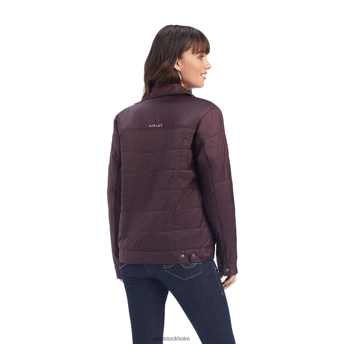 blast Ariat puffer trucker isolerad jacka mullbärsvin kvinnor F04843536