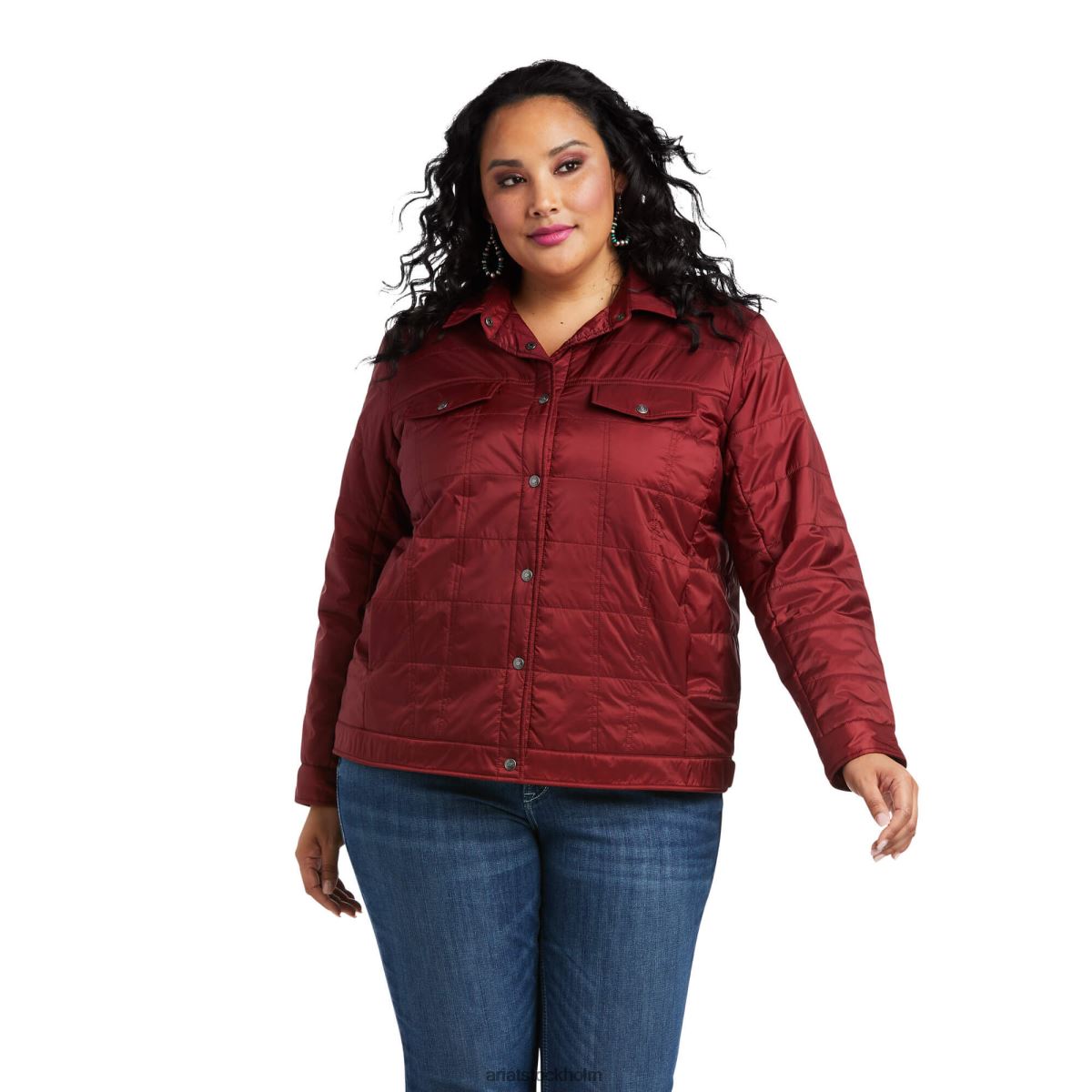 blast Ariat puffer trucker isolerad jacka rabarber kvinnor F04843502