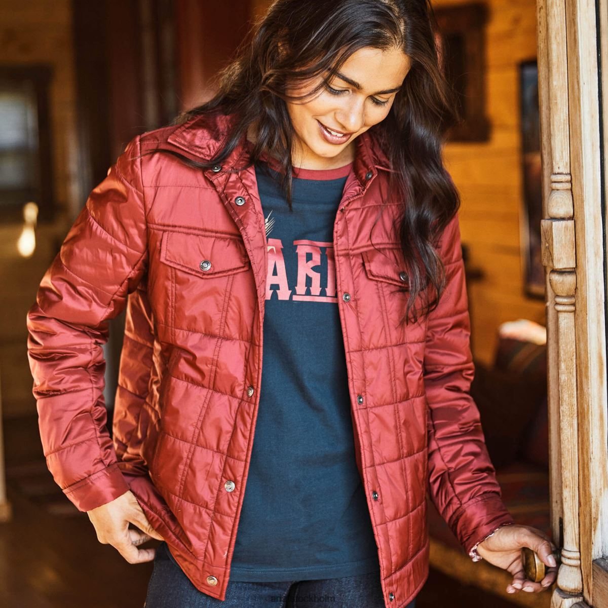 blast Ariat puffer trucker isolerad jacka rabarber kvinnor F04843502