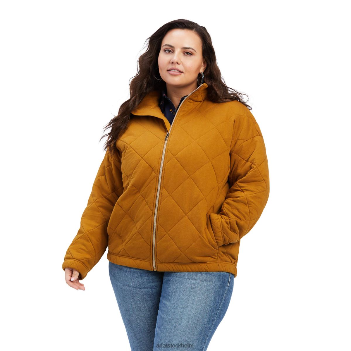 blast Ariat quiltad jacka bronsbrun kvinnor F04843608