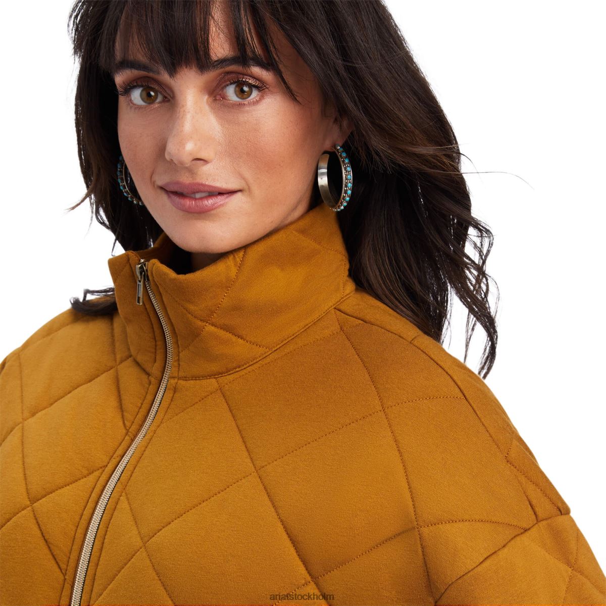 blast Ariat quiltad jacka bronsbrun kvinnor F04843608