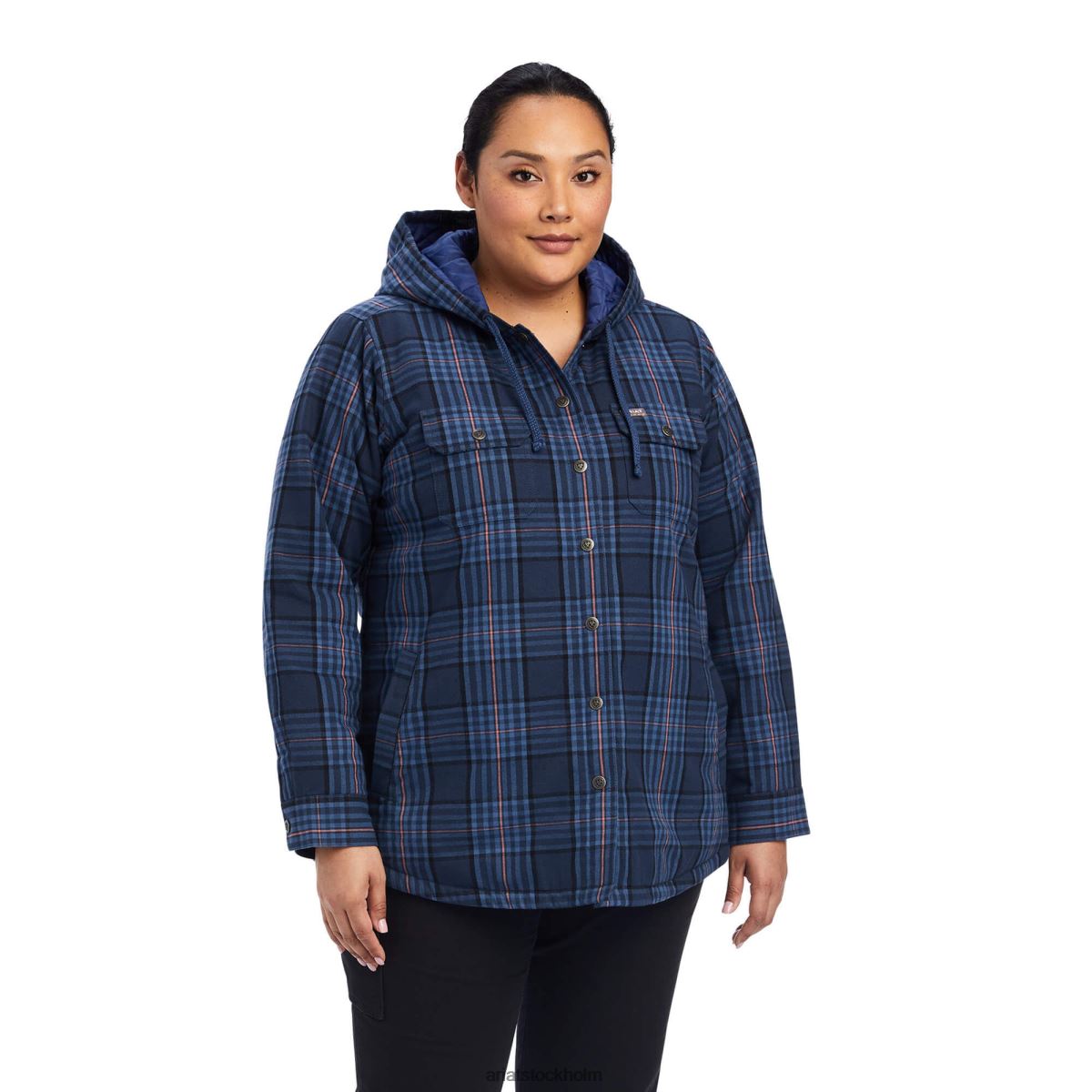 blast Ariat skjortjacka i armeringsjärn i flanell Marin kvinnor F04843426
