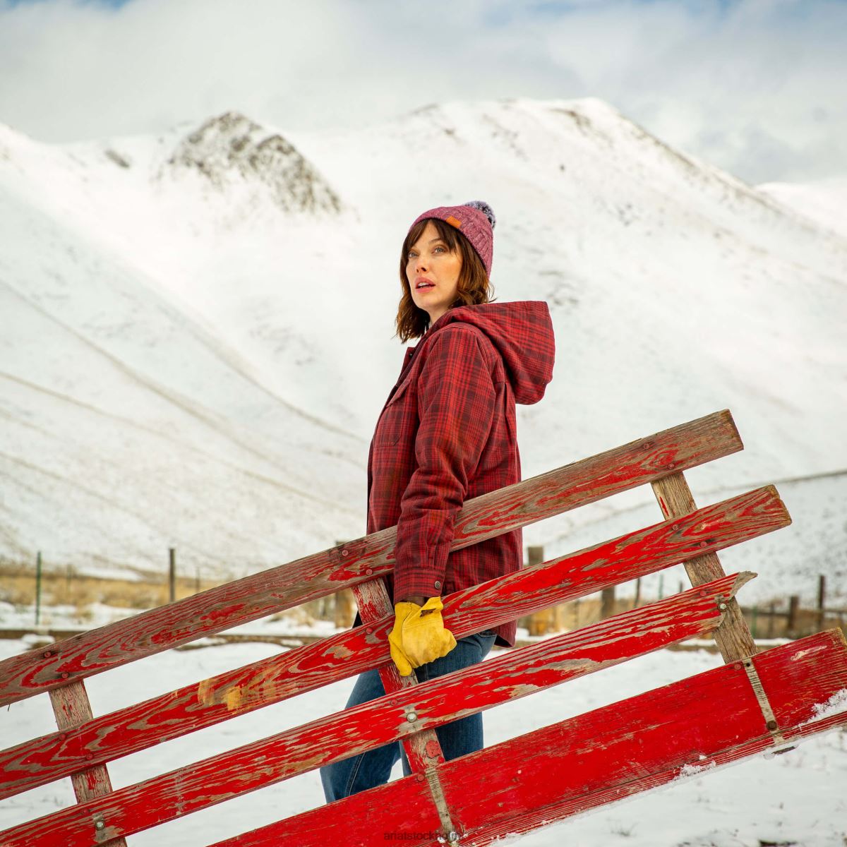 blast Ariat skjortjacka i armeringsjärn i flanell rosenträ kvinnor F04843425