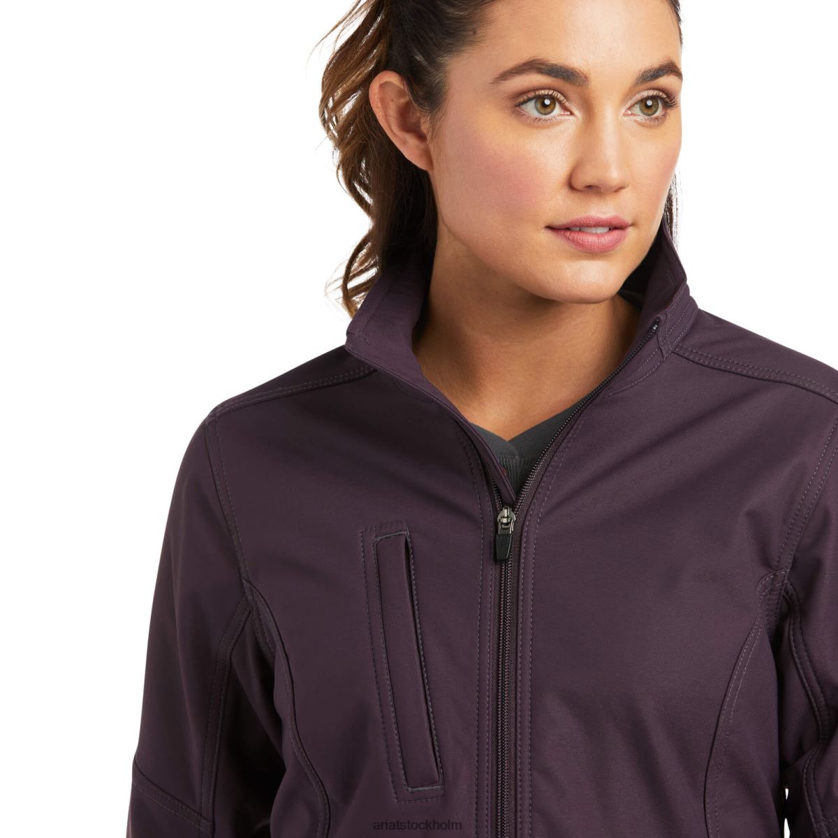 blast Ariat softshelljacka i armeringsjärn i stretchcanvas plommon perfekt kvinnor F04843592