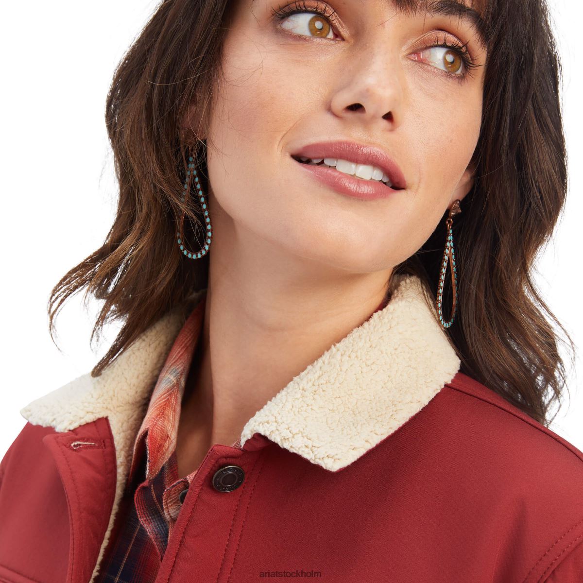 blast Ariat trucker softshelljacka röd röd kvinnor F04843623