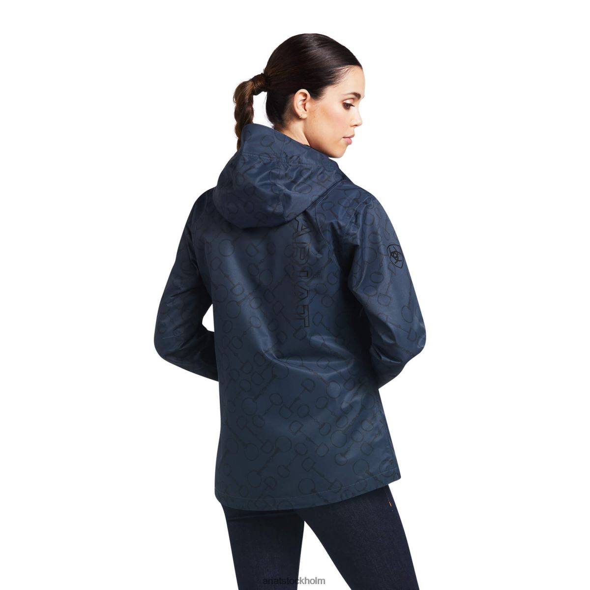 blast Ariat vattentät jacka för åskådare blå nätter bit tryck kvinnor F04843582