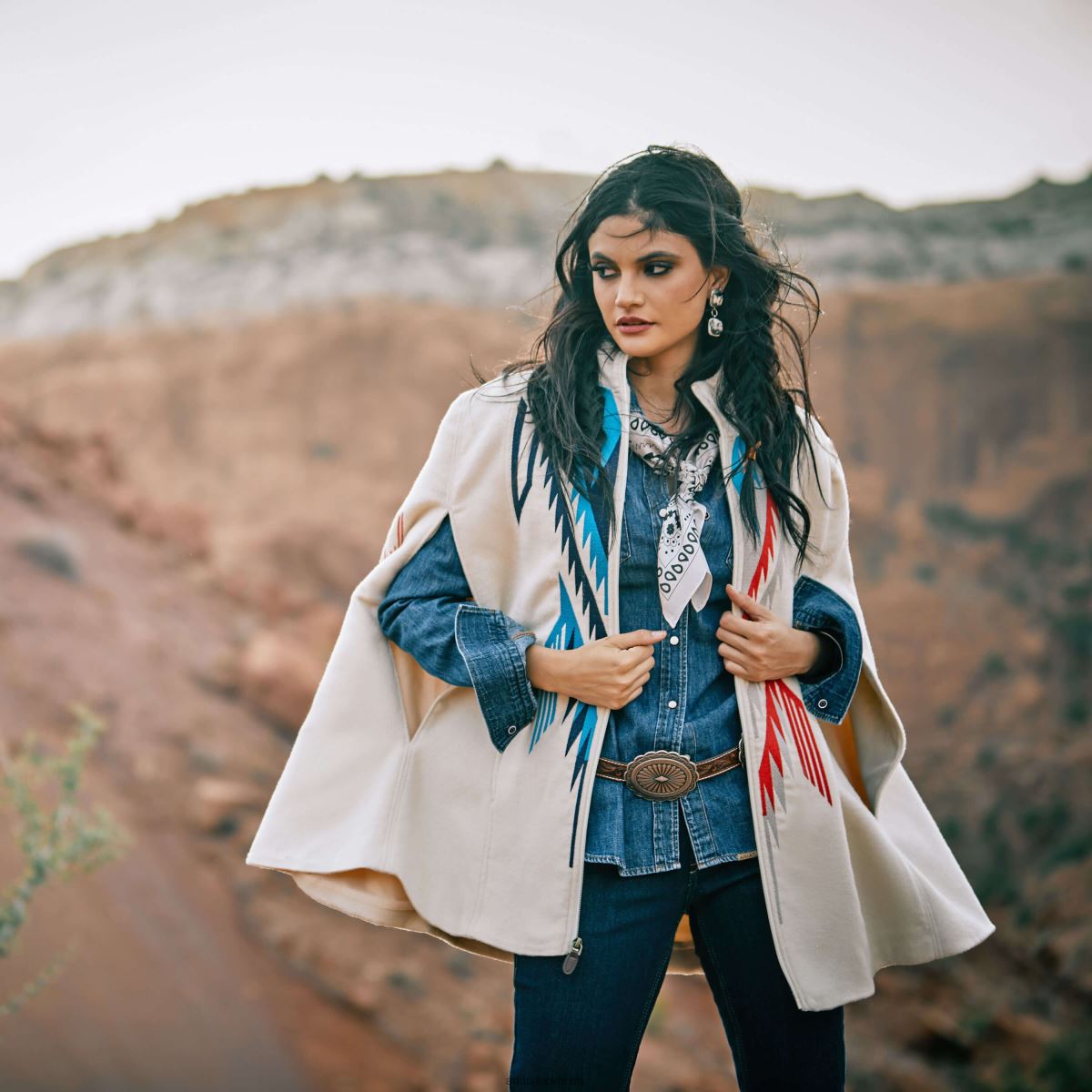 blast Ariat cape chimayo kappa smörkräm kvinnor F04843518