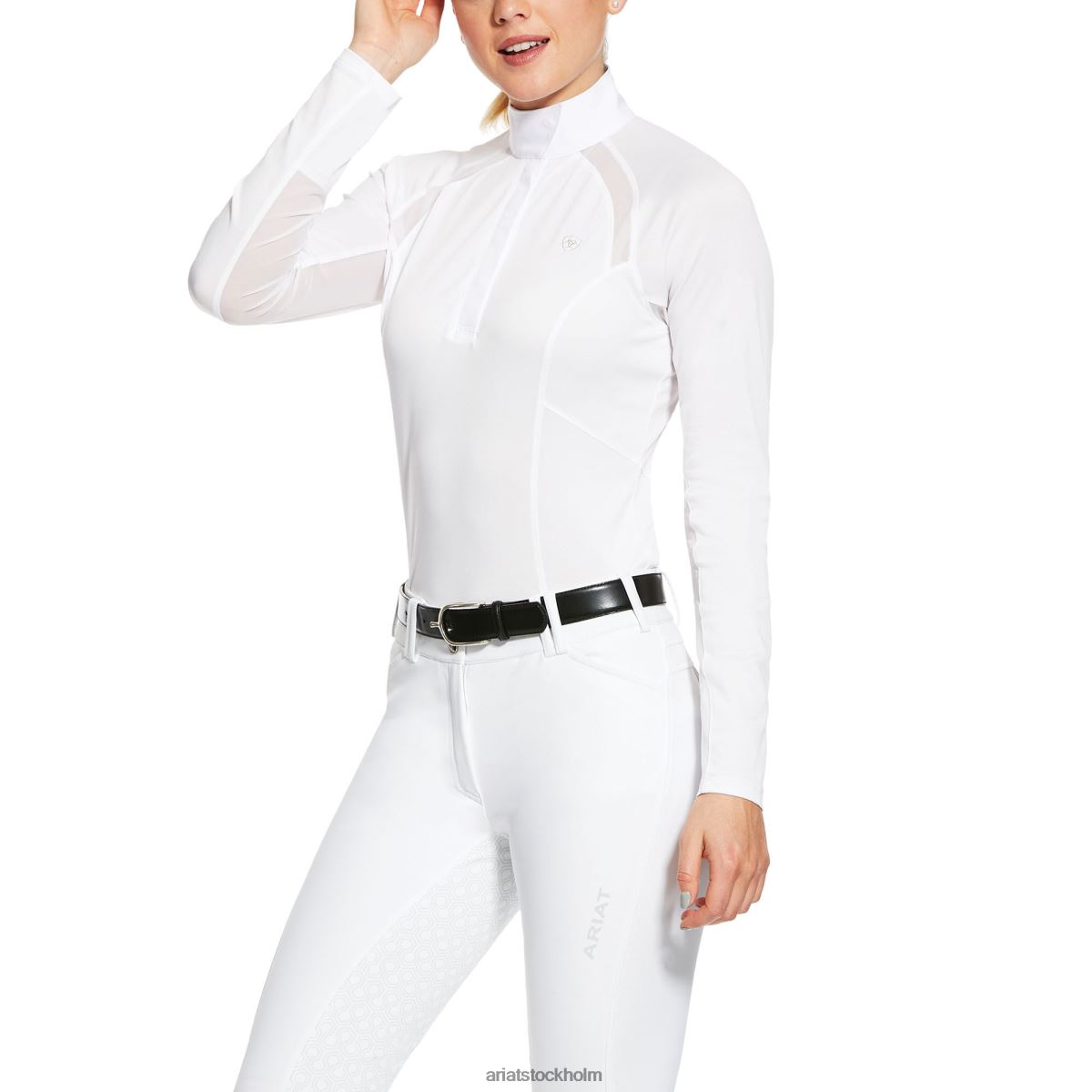 blast Ariat Sunstopper 2.0 show tröja vit kvinnor F04843659