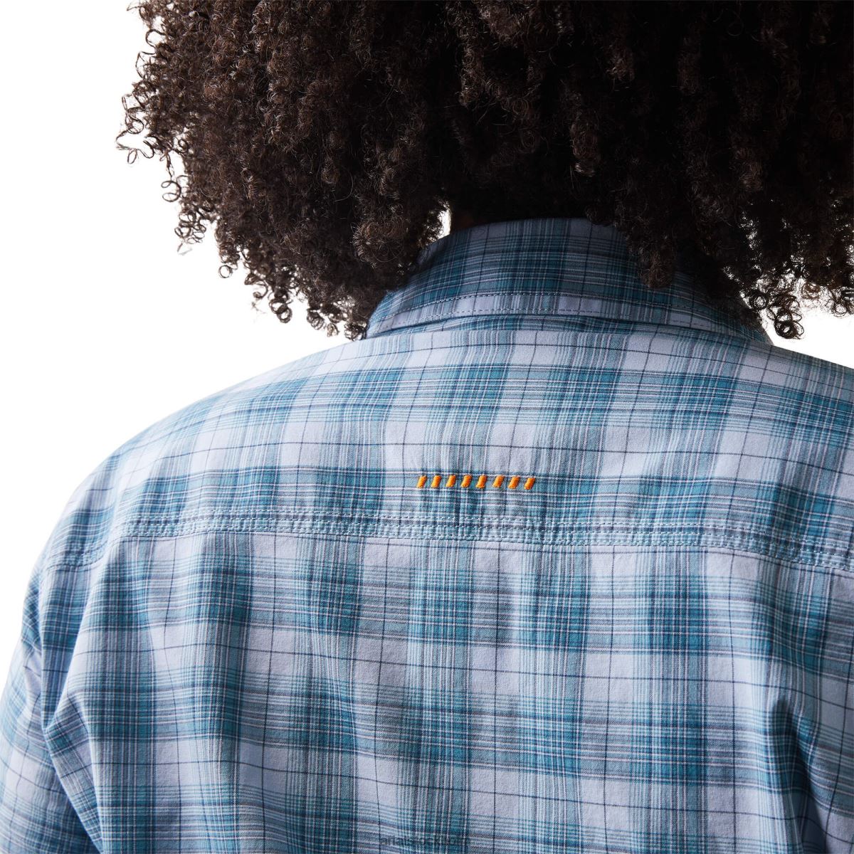 blast Ariat armeringsjärn tillverkad tuff durastretch arbetsskjorta klar himmel pläd kvinnor F04843053