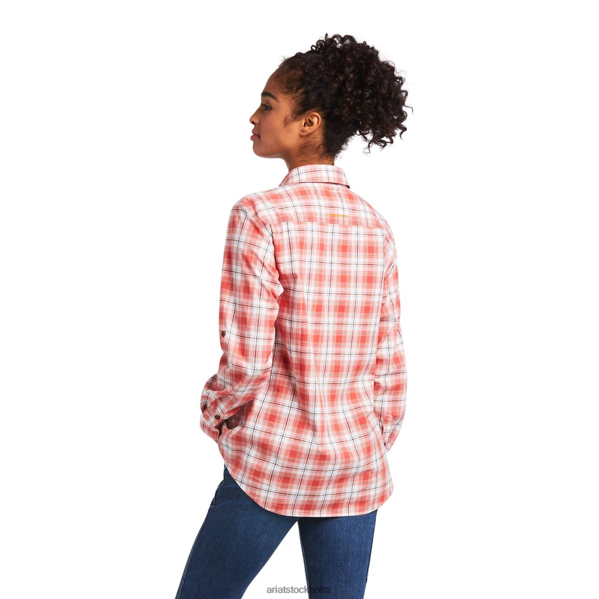 blast Ariat armeringsjärn tillverkad tuff durastretch arbetsskjorta tranbär kvinnor F04842999