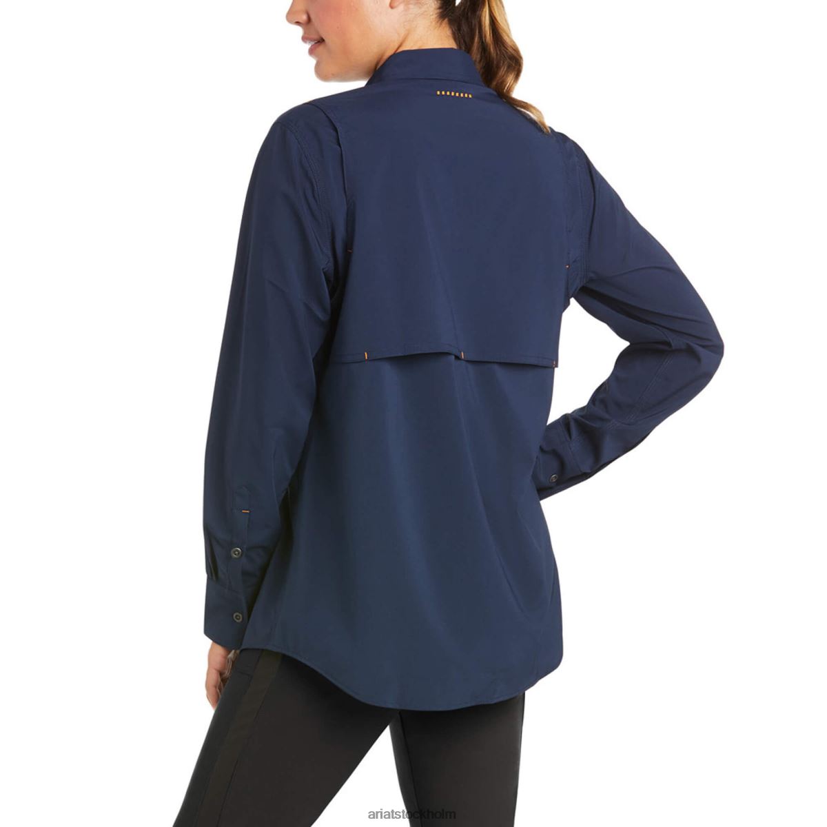 blast Ariat armeringsjärn tillverkad tuff venttek durastretch arbetsskjorta Marin kvinnor F04843060