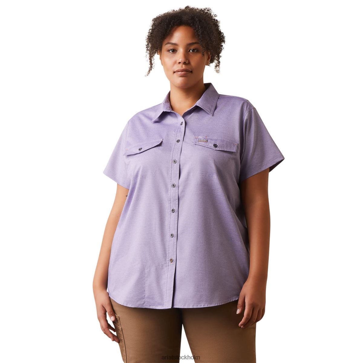 blast Ariat armeringsjärn tillverkad tuff venttek durastretch arbetsskjorta korsikansk blå ljung kvinnor F04843013