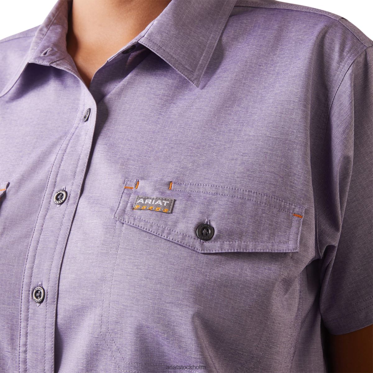 blast Ariat armeringsjärn tillverkad tuff venttek durastretch arbetsskjorta korsikansk blå ljung kvinnor F04843013