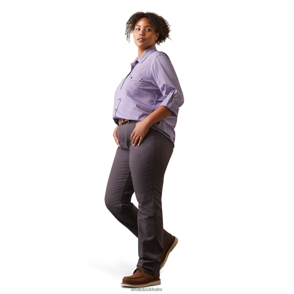 blast Ariat armeringsjärn tillverkad tuff venttek durastretch arbetsskjorta korsikansk blå ljung kvinnor F04843078