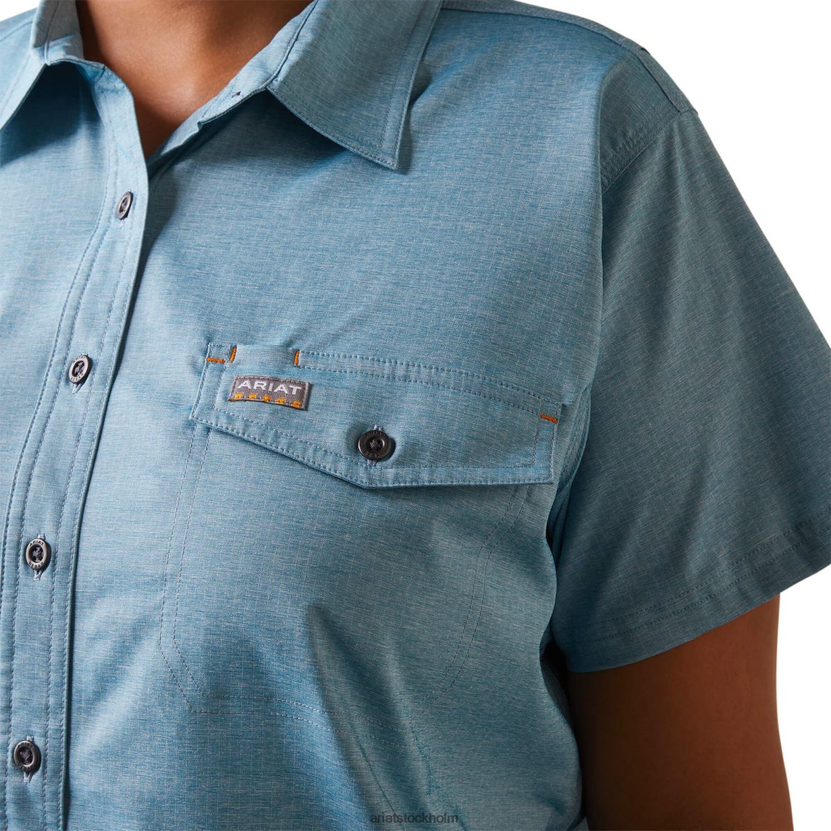 blast Ariat armeringsjärn tillverkad tuff venttek durastretch arbetsskjorta larkspursljung kvinnor F04842990