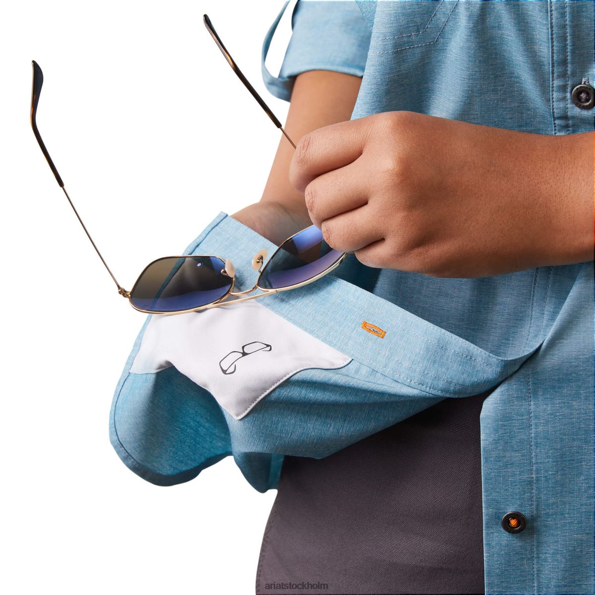 blast Ariat armeringsjärn tillverkad tuff venttek durastretch arbetsskjorta larkspursljung kvinnor F04843102