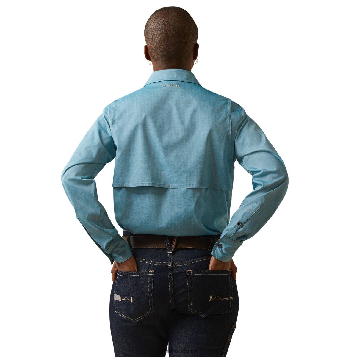 blast Ariat armeringsjärn tillverkad tuff venttek durastretch arbetsskjorta larkspursljung kvinnor F04843102