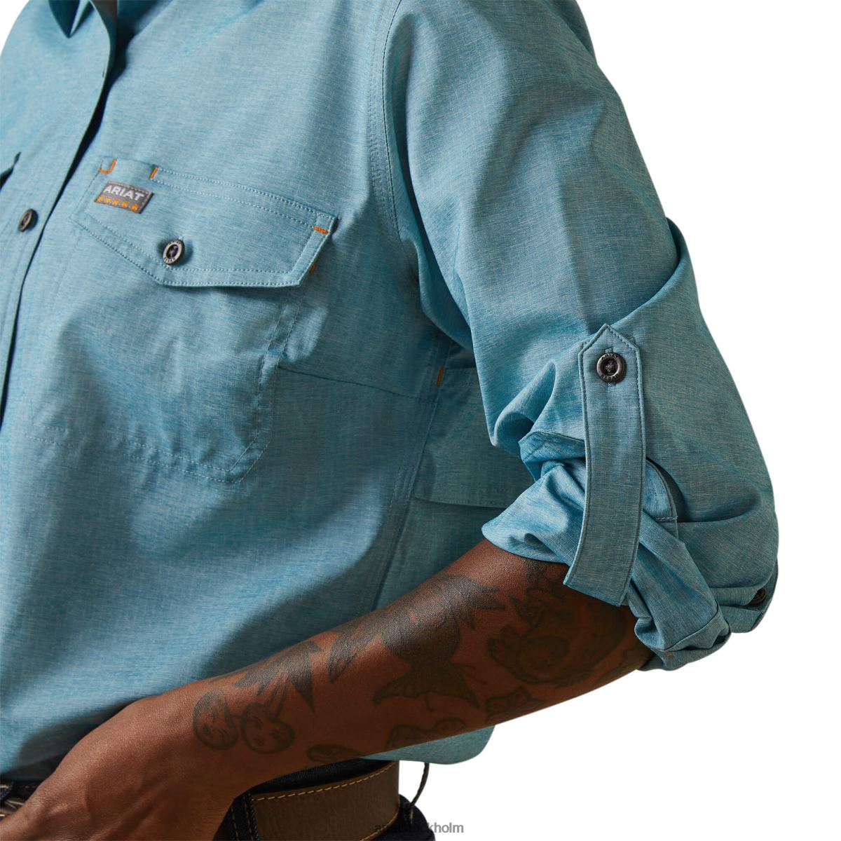 blast Ariat armeringsjärn tillverkad tuff venttek durastretch arbetsskjorta larkspursljung kvinnor F04843102