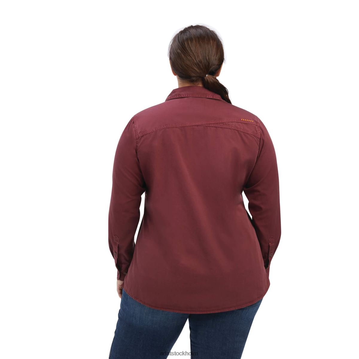 blast Ariat armeringstvättad arbetsskjorta i twill hamn kvinnor F04843080