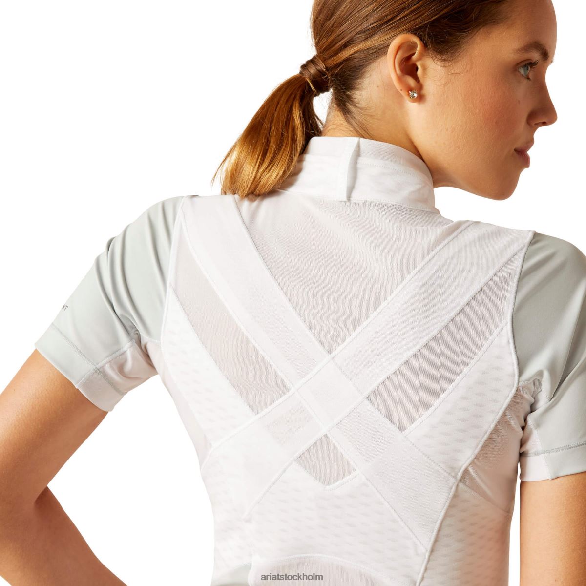 blast Ariat ascent show tröja pärlgrå kvinnor F04843686