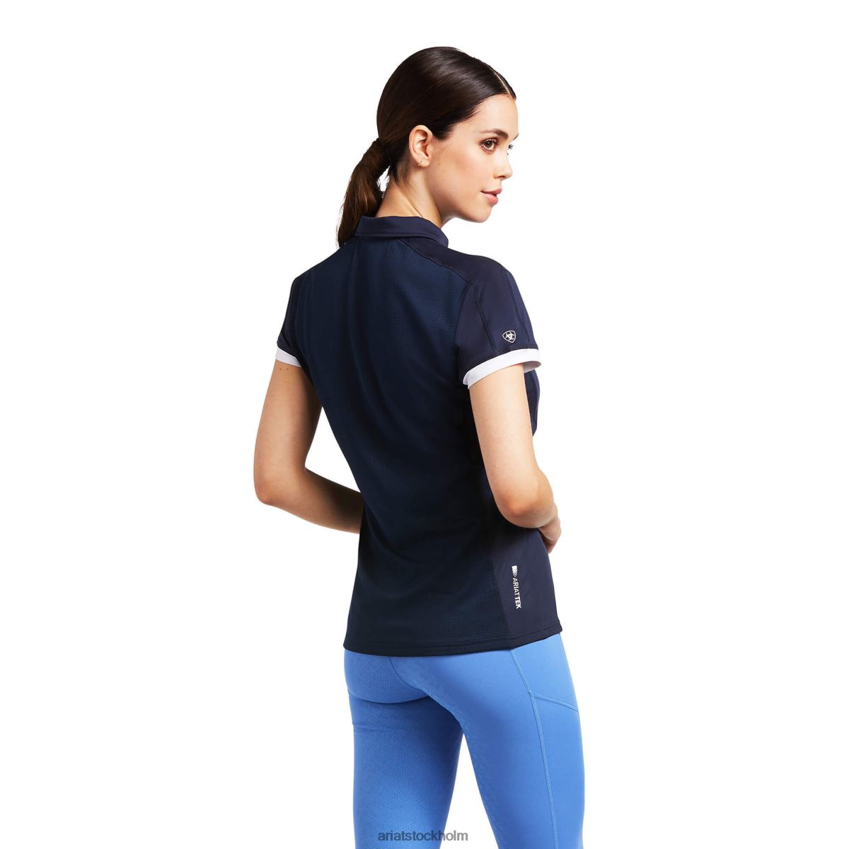 blast Ariat bandera 1/4 pikétröja med dragkedja Marin kvinnor F04843179