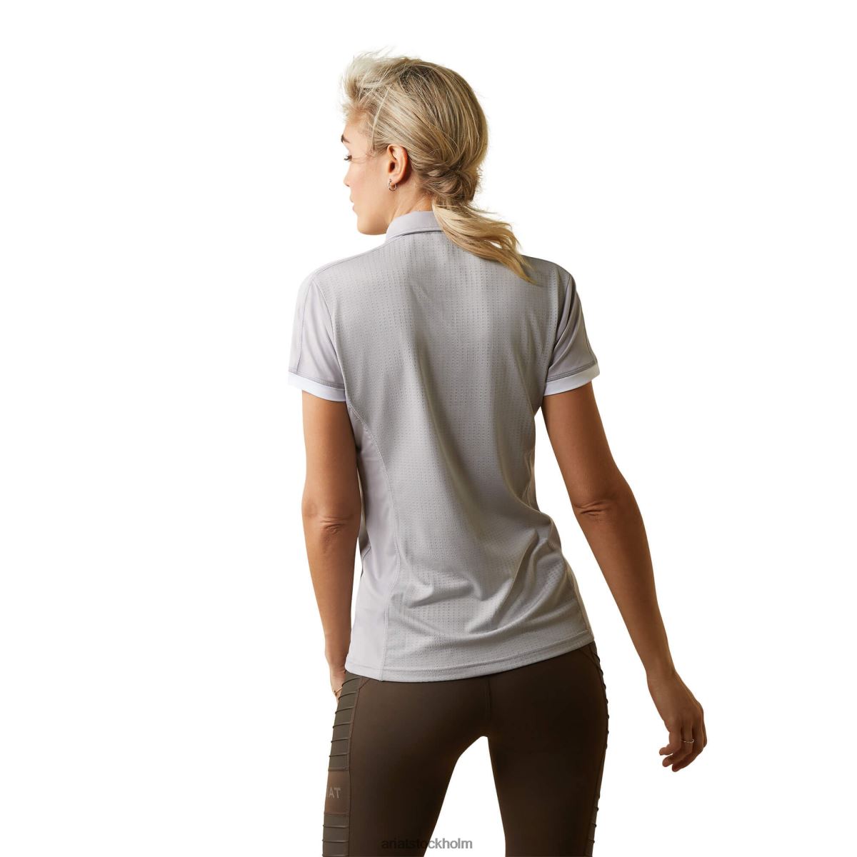 blast Ariat bandera 1/4 pikétröja med dragkedja silverlampa kvinnor F04843238