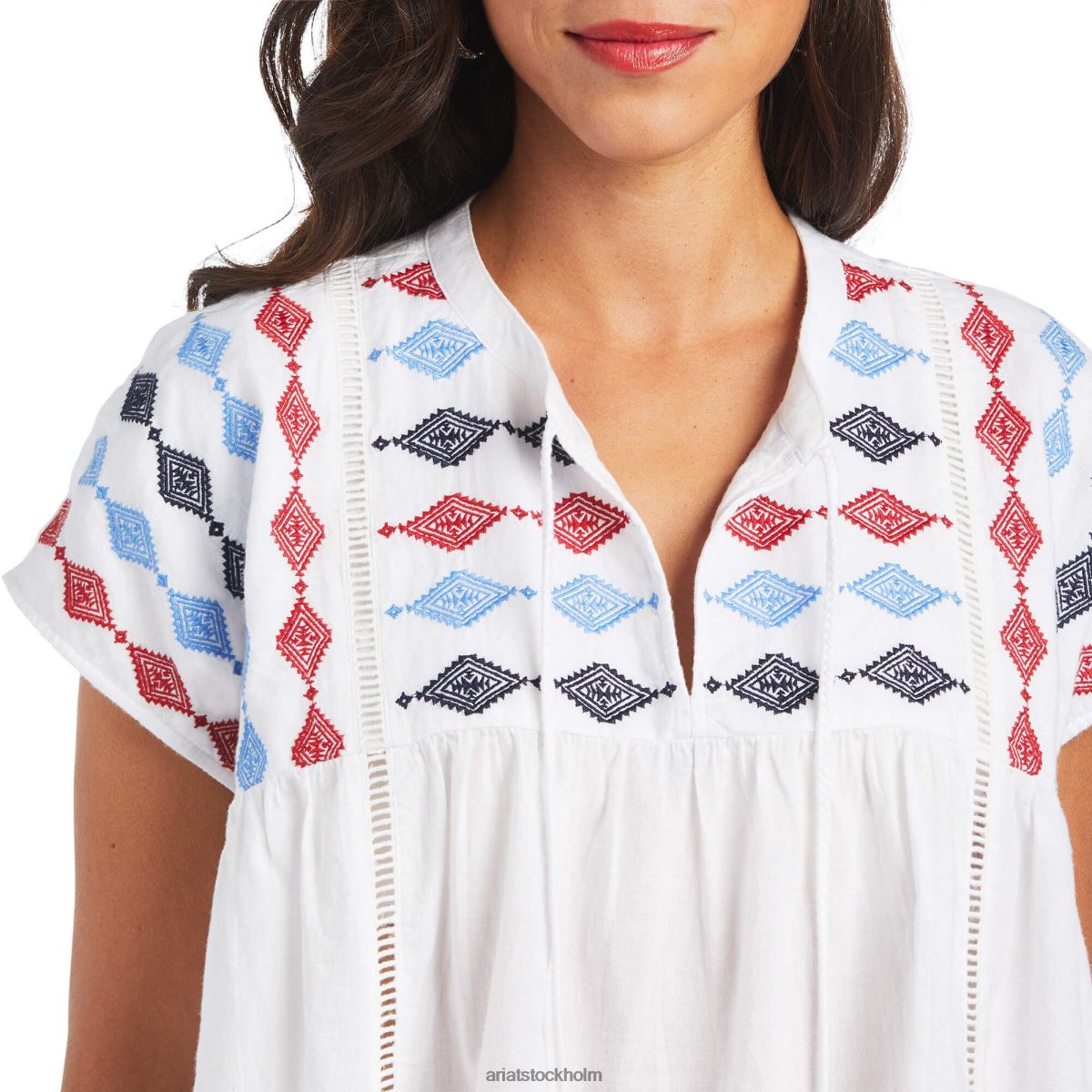 blast Ariat billie tunika vit kvinnor F04842831